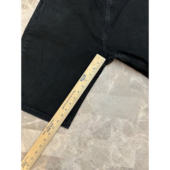 Levis 569 Shorts Mens 40 Black baggy Summer Casual Denim Pockets Red Tab - Picture 4 of 8